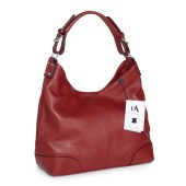 Geanta dama de umar din piele naturala DiAmanti Gioia Rosu inchis D1520